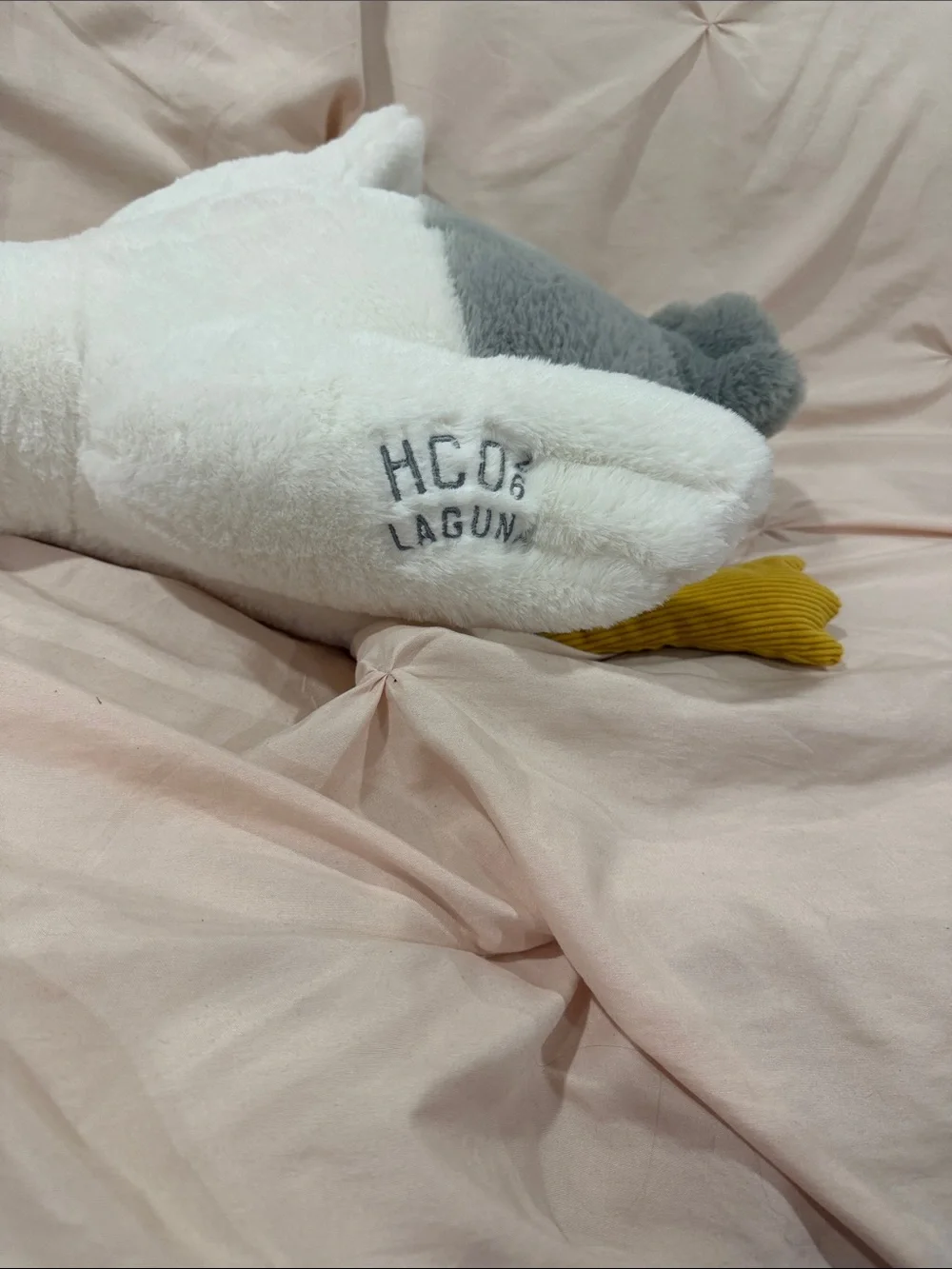 Hollister White & Yellow Plush Seagull
